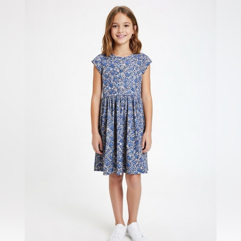 Carter's kids sz 12 Floral Blue Kids Dress